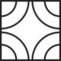 Abstract square logo with circle illustration in trendy and minimal style vector