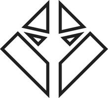 Abstract square logo illustration in trendy and minimal style vector
