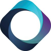 Abstract circle logo with holes illustration in trendy and minimal style vector