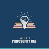 Vector Illustration of World Philosophy Day. Simple and Elegant Design