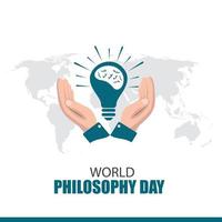 Vector Illustration of World Philosophy Day. Simple and Elegant Design