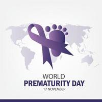 Vector Illustration of World Premature Day. Simple and Elegant Design