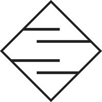 ilustración de logotipo de línea cuadrada abstracta en estilo moderno y minimalista vector