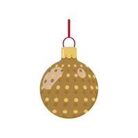 Christmas, great design for any purpose. Vector illustration of the celebration.Golden ball with circles