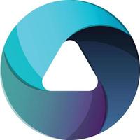 Abstract circle logo with holes illustration in trendy and minimal style vector