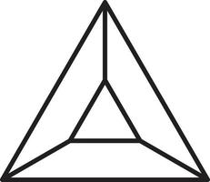 Abstract pyramid triangle logo illustration in trendy and minimal style vector