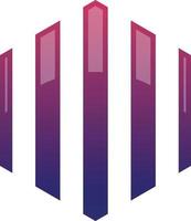 Abstract hexagon line logo illustration in trendy and minimal style vector