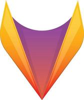 Abstract letter V logo illustration in trendy and minimal style vector