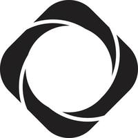 logotipo de círculo abstracto con ilustración de agujeros en un estilo moderno y minimalista vector