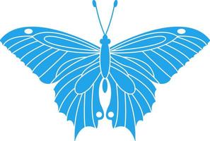 Blue butterfly isolated on white vector