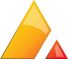 Abstract triangle mountain logo illustration in trendy and minimal style vector