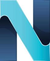 Abstract letter N logo illustration in trendy and minimal style vector