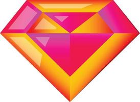 ilustración de logotipo de diamante abstracto en estilo moderno y minimalista vector