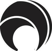 Abstract circle logo with holes illustration in trendy and minimal style vector