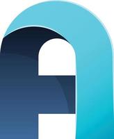 Abstract letter A logo illustration in trendy and minimal style vector