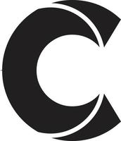 Abstract letter C logo illustration in trendy and minimal style vector