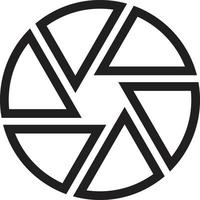 Abstract camera shutter logo illustration in trendy and minimal style vector