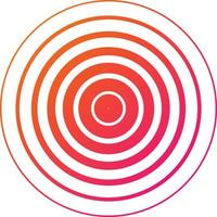 Abstract color halftone circle logo illustration in trendy and minimal style vector