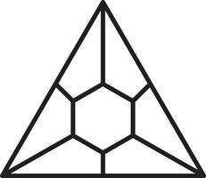Abstract pyramid triangle logo illustration in trendy and minimal style vector