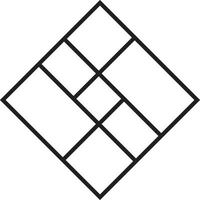 Abstract square logo illustration in trendy and minimal style vector