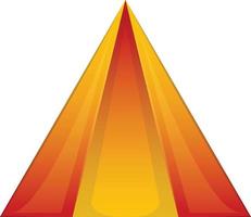 Abstract pyramid triangle logo illustration in trendy and minimal style vector