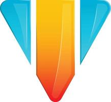 Abstract triangle logo in trendy and minimal style vector