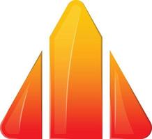 ilustración de logotipo de montaña de triángulo abstracto en estilo moderno y minimalista vector