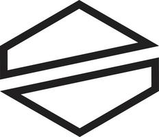 ilustración de logotipo de línea hexagonal abstracta en estilo moderno y minimalista vector