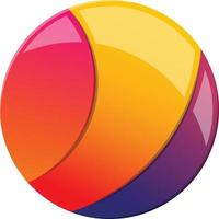 ilustración de logotipo de círculo superpuesto abstracto en estilo moderno y minimalista vector