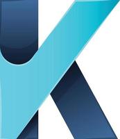 Abstract letter K logo illustration in trendy and minimal style vector