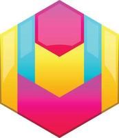 Abstract hexagon logo illustration in trendy and minimal style vector