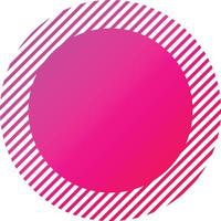 Abstract circle and rays logo illustration in trendy and minimal style vector