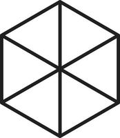 Abstract hexagon logo illustration in trendy and minimal style vector