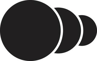 Abstract overlapping circle logo illustration in trendy and minimal style vector