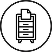 Filing Cabinet Icon Style vector