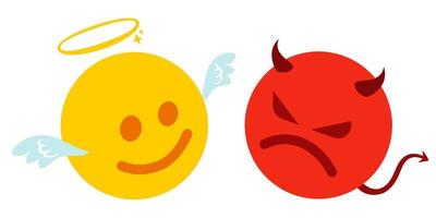 Funny and angry smiles vector