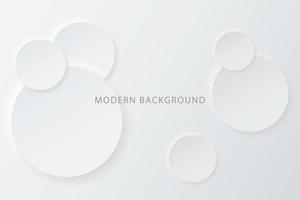 White modern neomorphism abstract background. Gradient background with neomorphism circles. vector