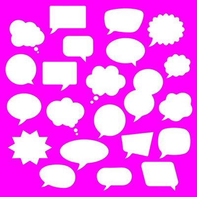 Set of speech bubbles. Speech bubbles for comics and text.