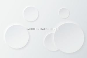 White modern neomorphism abstract background. Gradient background with neomorphism circles. vector