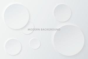 White modern neomorphism abstract background. Gradient background with neomorphism circles. vector