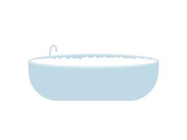 Flat style vector bath with bubbles illustration