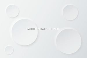 White modern neomorphism abstract background. Gradient background with neomorphism circles. vector