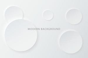 White modern neomorphism abstract background. Gradient background with neomorphism circles. vector