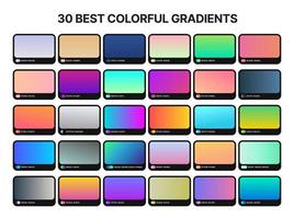 30 best gradient backgrounds. Gradient backgrounds with color codes. Vector abstract background.