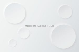 White modern neomorphism abstract background. Gradient background with neomorphism circles. vector