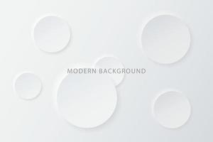 White modern neomorphism abstract background. Gradient background with neomorphism circles. vector