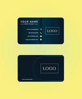 Blue business card professional design vector