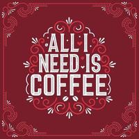 All I need is Coffee vector
