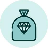 Diamond treasure, illustration, vector on a white background.