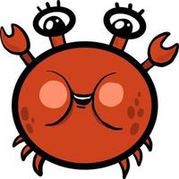 Fat red crab, illustration, vector on white background